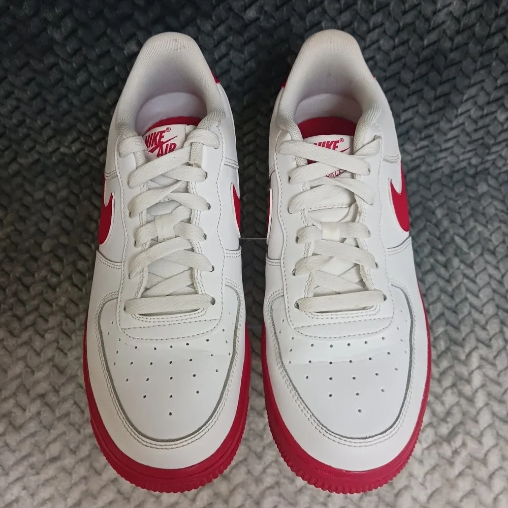 Nike Air Force 1 Retro Low GS White University Red Sneakers CV7663-102 Size 6.5Y
